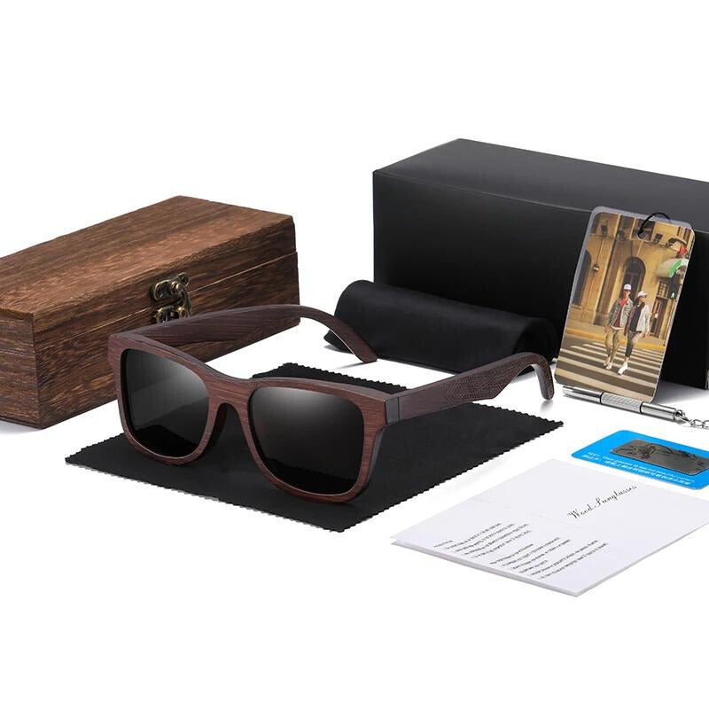 Natural Bamboo Polarized Shades