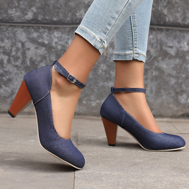 Livia Denim Heels