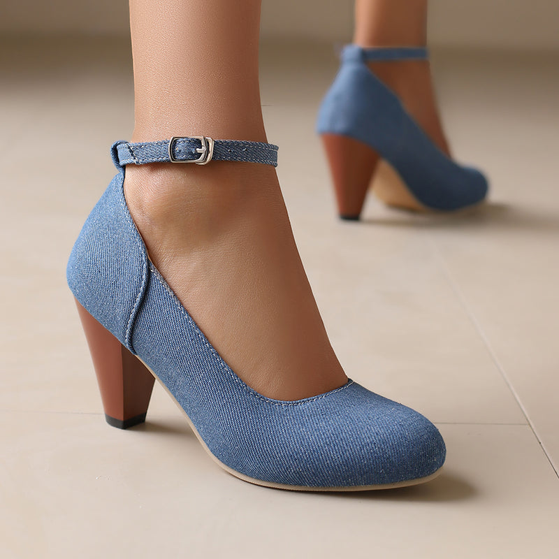 Livia Denim Heels