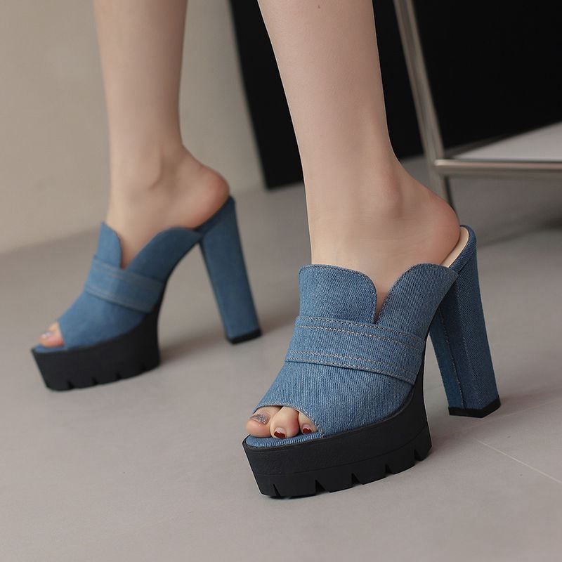 Mason Denim Heels