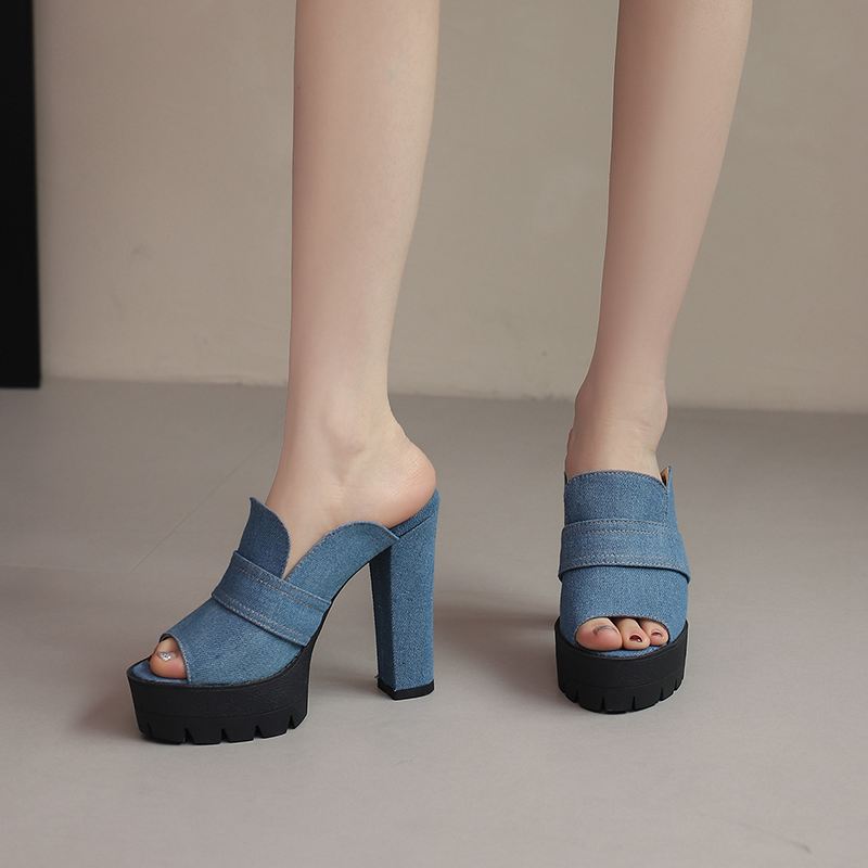 Mason Denim Heels