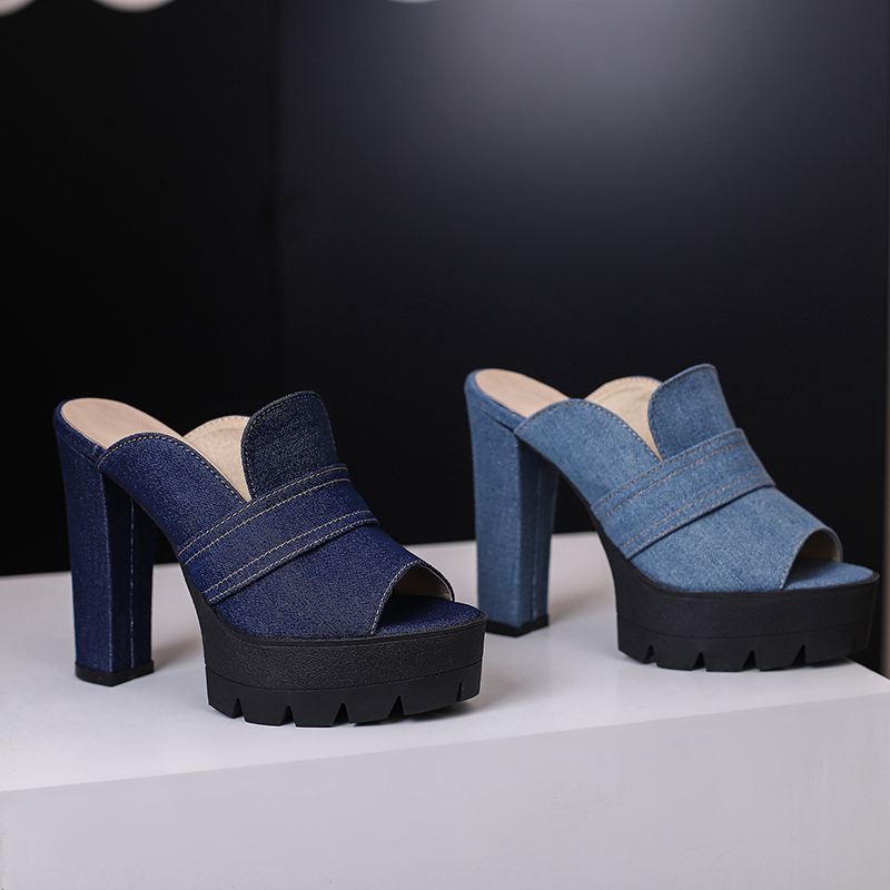 Mason Denim Heels