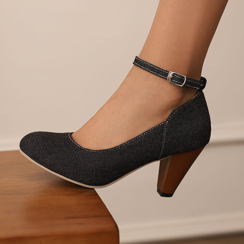 Livia Denim Heels