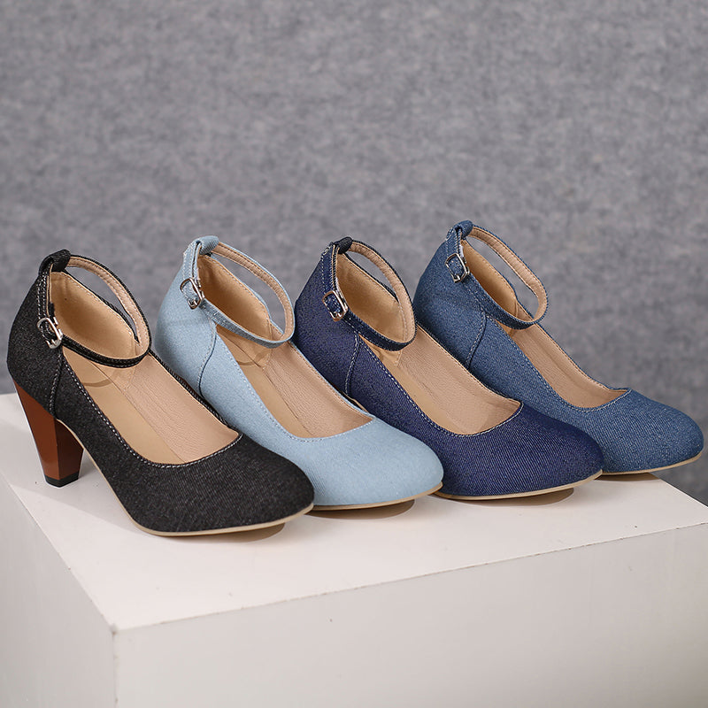 Livia Denim Heels