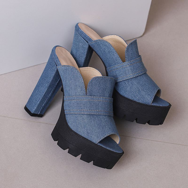Mason Denim Heels