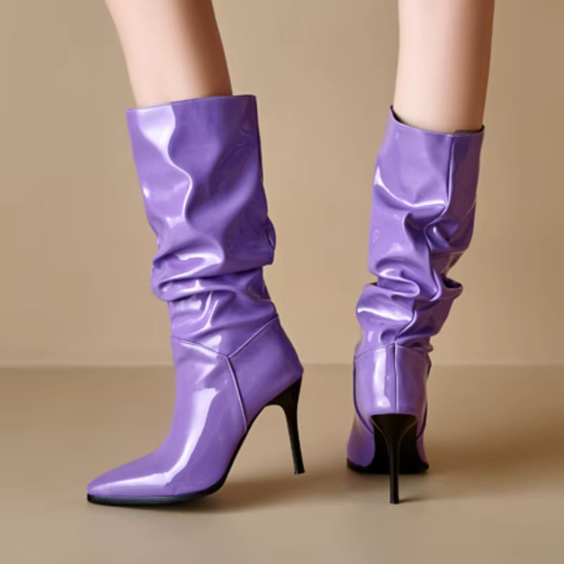 Noir Pleated Stilettos