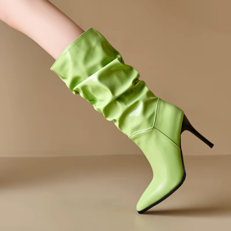 Noir Pleated Stilettos