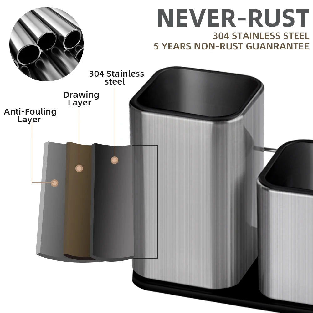 SleekSteel Utensil Organizer