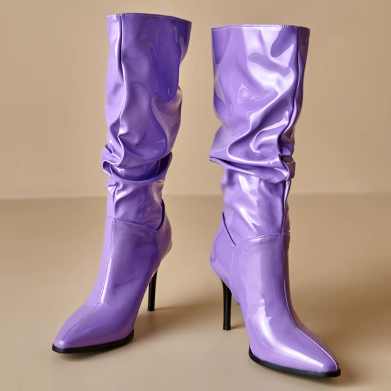 Noir Pleated Stilettos