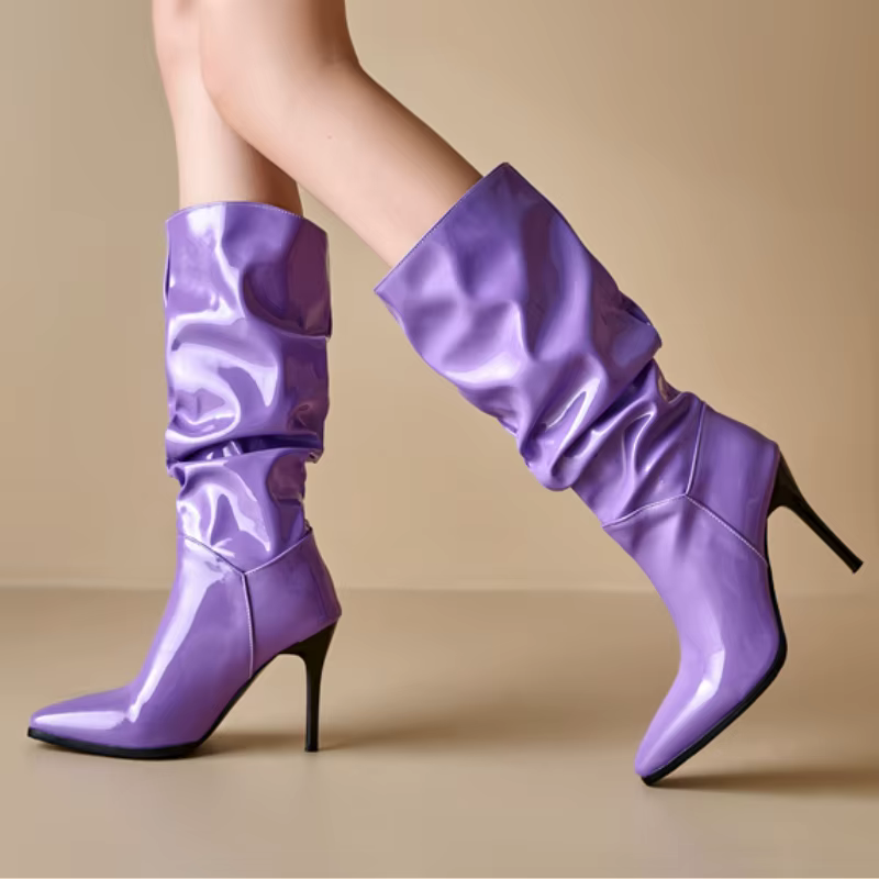 Noir Pleated Stilettos