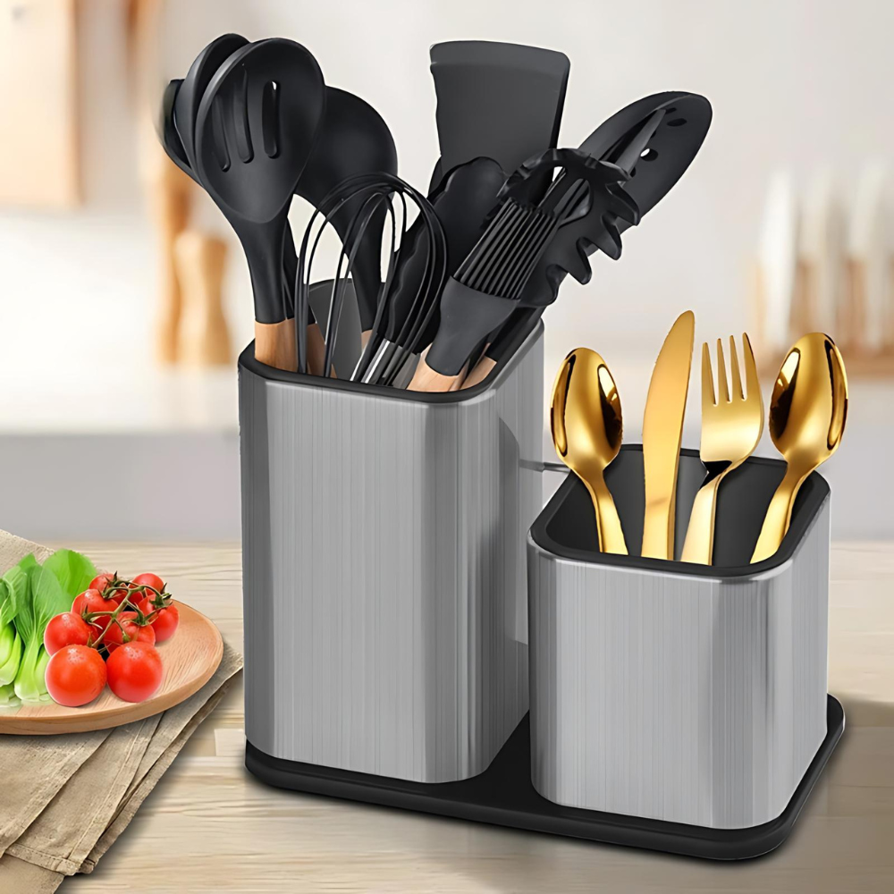 SleekSteel Utensil Organizer
