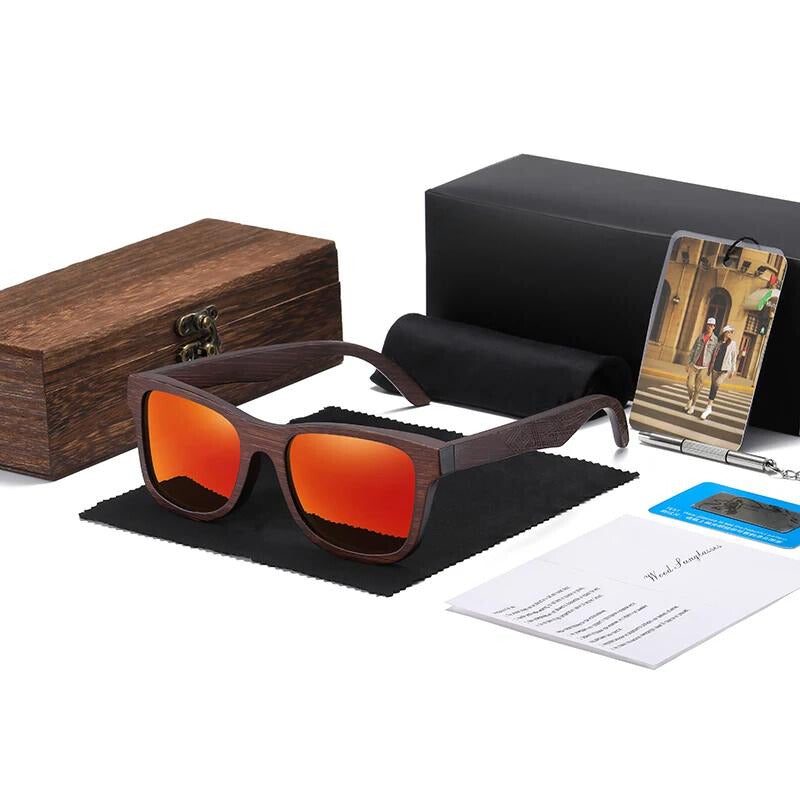 Natural Bamboo Polarized Shades