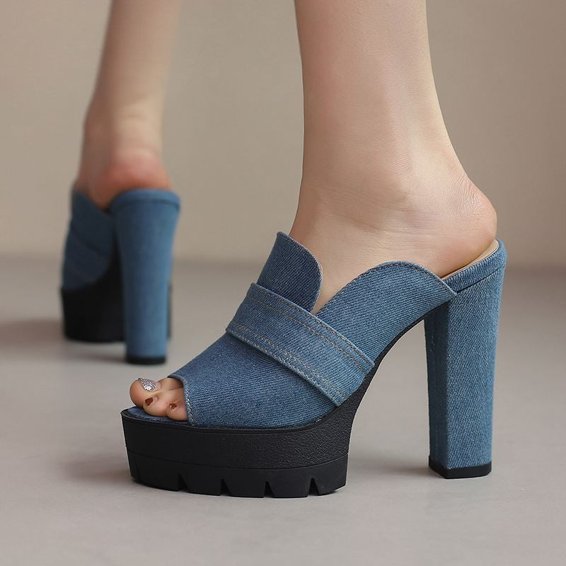 Mason Denim Heels