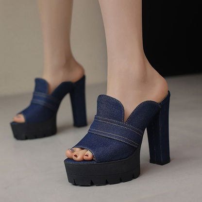 Mason Denim Heels