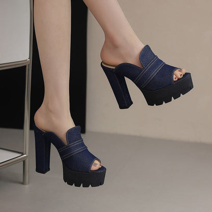 Mason Denim Heels