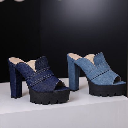 Mason Denim Heels