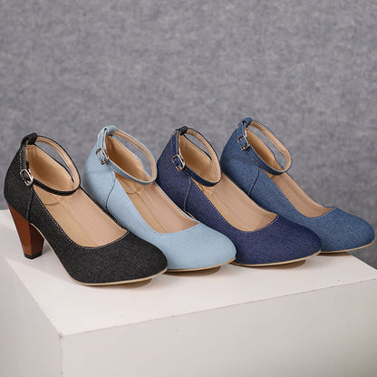 Livia Denim Heels