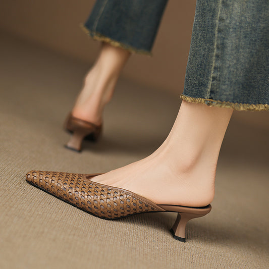 Vinci Leather Heels