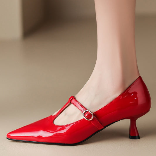 Lunira Genuine Leather Heels