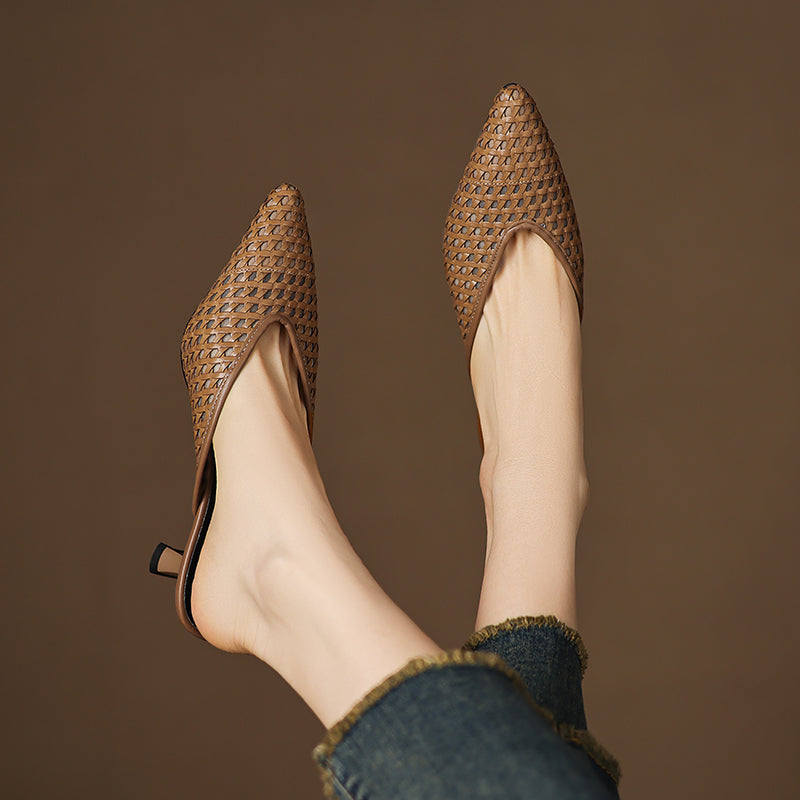 Vinci Leather Heels
