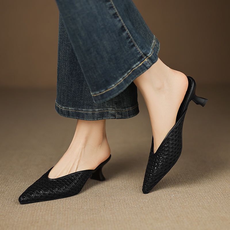 Vinci Leather Heels