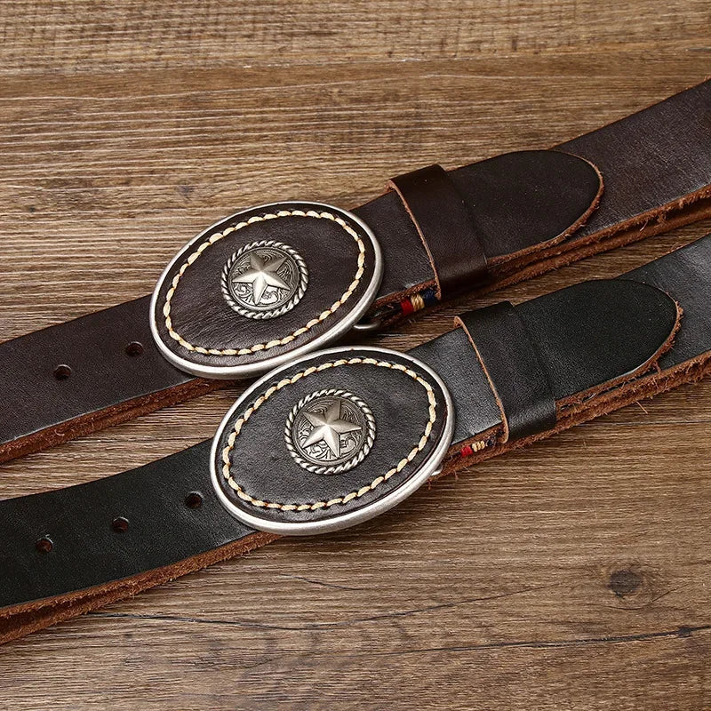 RUSTLER COWHIDE BELT