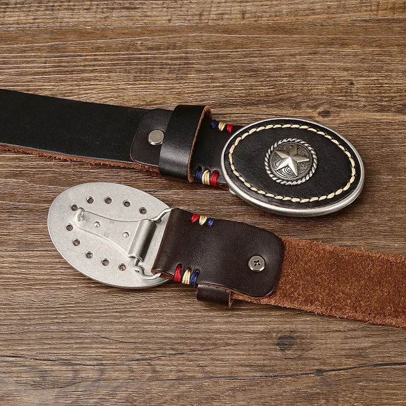 RUSTLER COWHIDE BELT